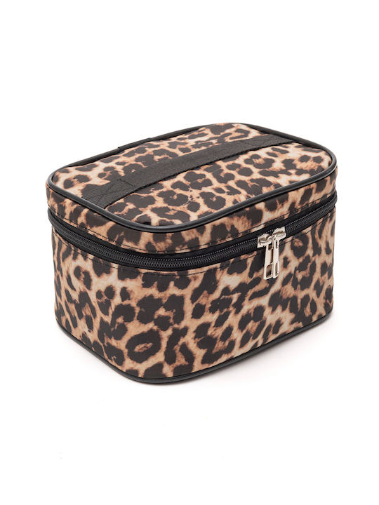 Enpapa Multifunctional Travel Makeup Organization Bag Brown 19x14x11 Cm