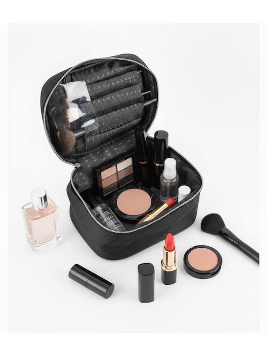 Enpapa Double Layer Large Travel Makeup Bag Functional Cosmetic Organizer Leopard Print Enp-016078-v2388