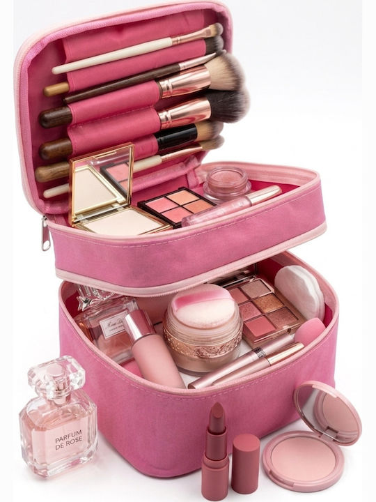 Enpapa Set Of 4 Pieces Double Layer Waterproof Travel Bag Makeup Cosmetics Organizer Silver