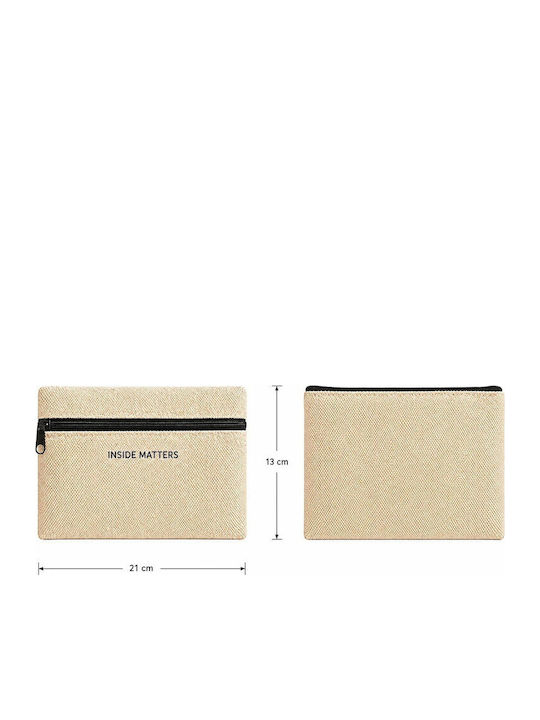 Enpapa Kleine Thermoisolierte Kulturbeutel Mehrzweck Jute Korb Make-up Pflege Braun 21x13x2 cm