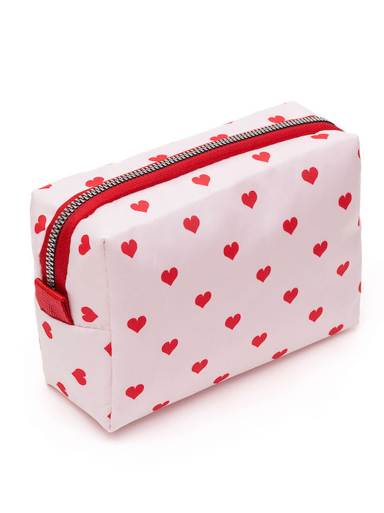 Enpapa Set Of 2 Pieces Jute Makeup Organizer Very Functional Red Travel Cosmetic Bag