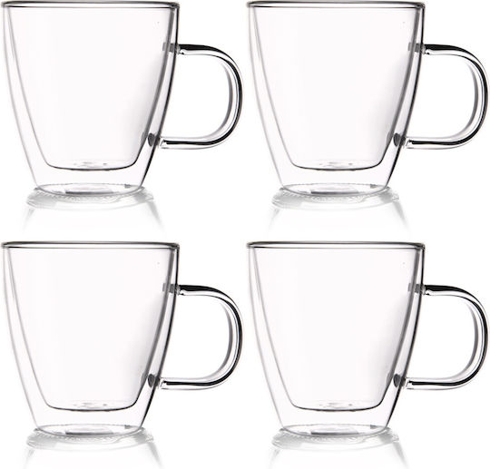 Orion Glas Tasse Transparent 180ml 4 Stück