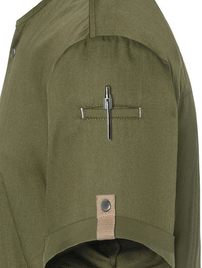 Chef Jacket Short Sleeve Green-generation Karlowsky Jm 36 Moss Green