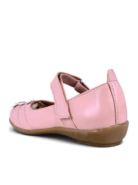 Kinder Pumps & Ballerinas mit Bügel- und Schleifenverschluss Leder Rosa