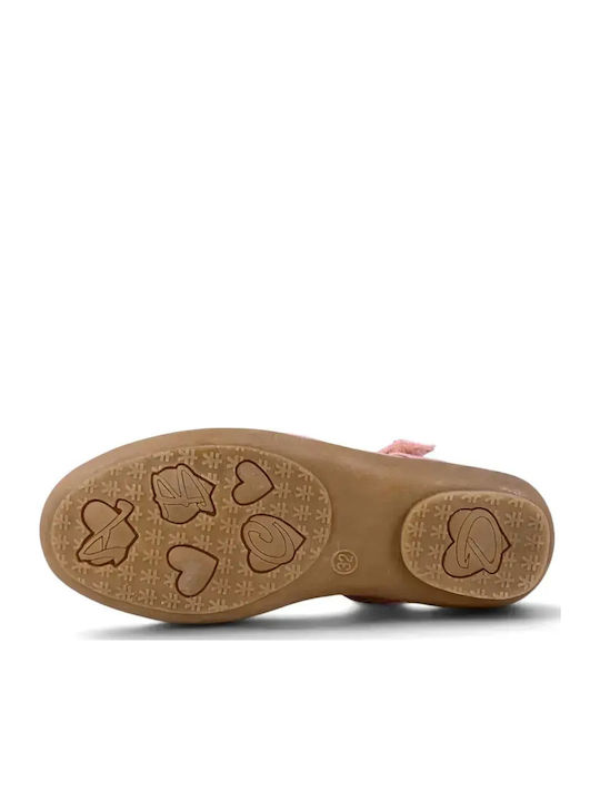 Kinder Pumps & Ballerinas mit Bügel- und Schleifenverschluss Leder Rosa