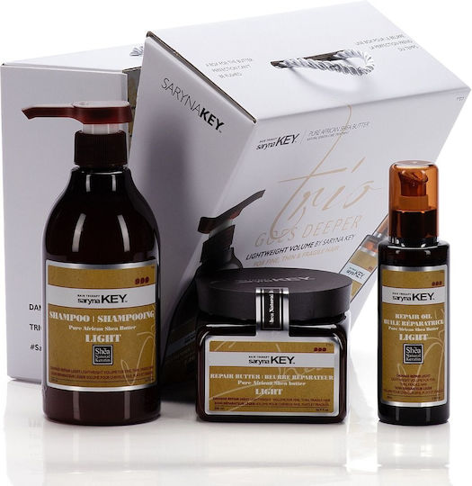 Saryna Key Trio Goes Deeper Trocken No More Haarpflege-Set Für Behandlung Für Trockene Haare Mit Shampoo Maske Und Öl 3 Stück