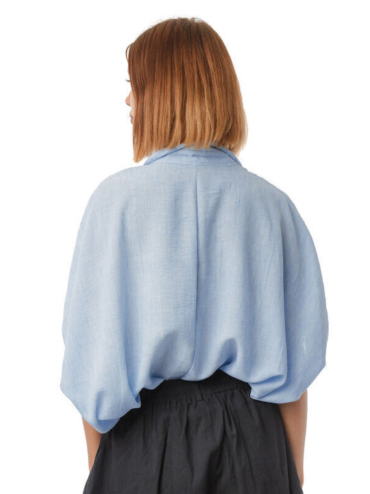 Long Sleeve Women's Shirt Light Blue