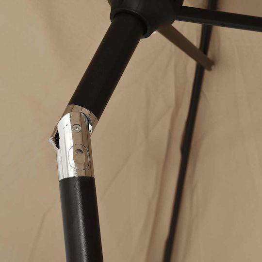Umbrelă Profesională Pătrată Metalică Gri 2x3m