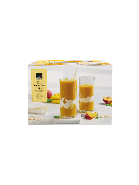 Royal Leerdam Smoothie Time Water Glass Set from Glass 420ml 6 Pieces