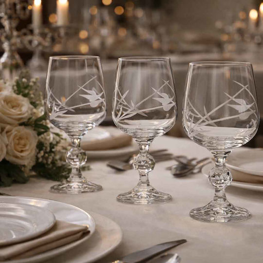Crystalite Bohemia Set Crystal Glasses Goblet 340ml 6 Pieces