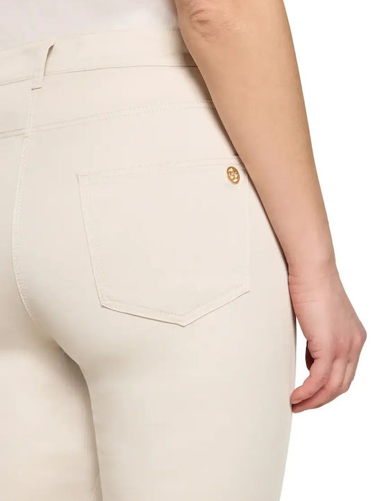 Betty Barclay Damen Leinen Capri Hose in Schlanke Passform Beige