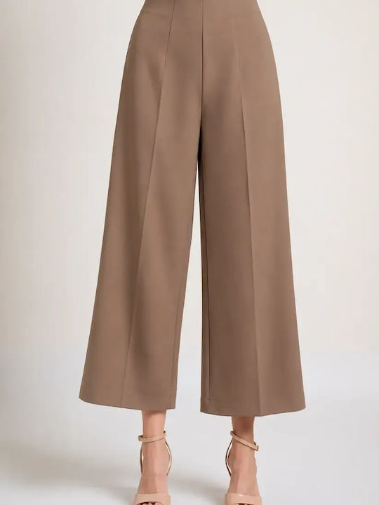 Women's High Rise Pantaloons in Loose Fit Brown