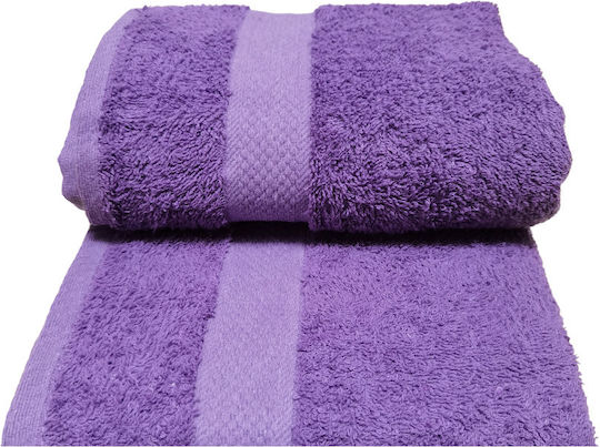 Kotonia Home Πετσέτα Προσώπου Pastel 50x90εκ. Purple Βάρους 400gr/m²
