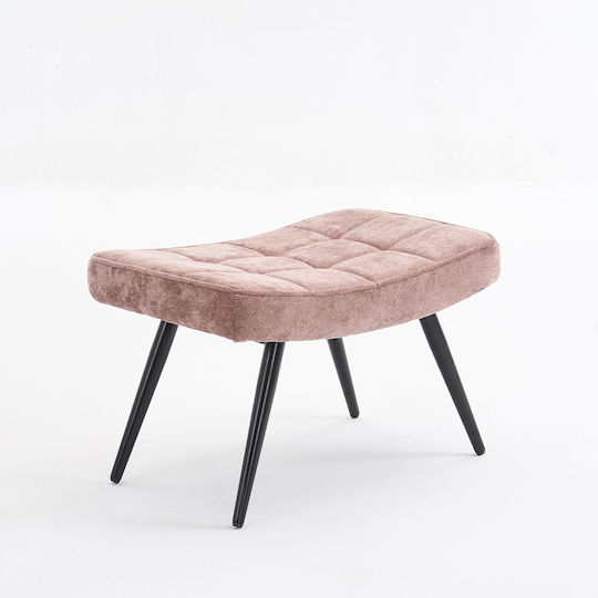 Υποπόδιο Επενδυμένο με Ύφασμα Ease Pink 60x40x38εκ.