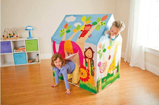 Intex Παιδική Σκηνή Σπιτάκι Jungle Fun Cottage Πολύχρωμο