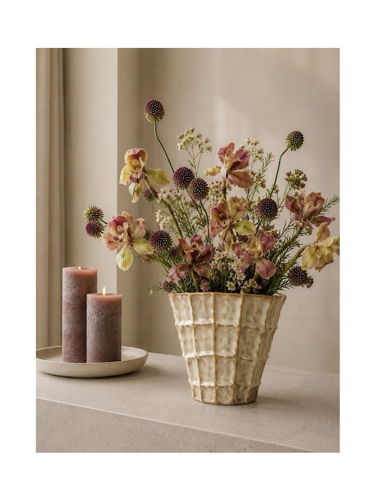 Atmosphera Decorative Vase Ecru 21x14.5x22cm