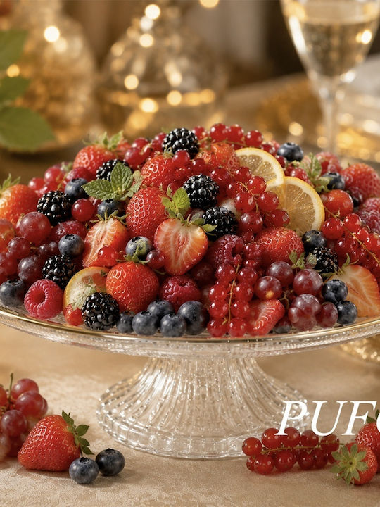 Glass Cake Stand With Stand Transparent 25x9.5cm