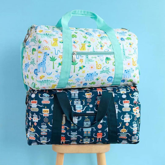 A Little Lovely Company Bag Sack Voyage 26lt Blue Fabric L46xW22.5xH25cm
