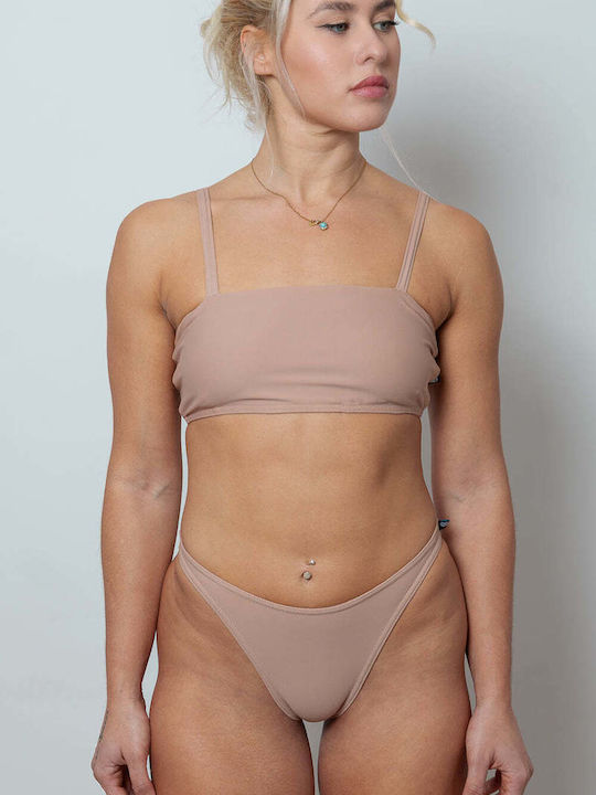Bikinihosen Slip Dunkel Nude