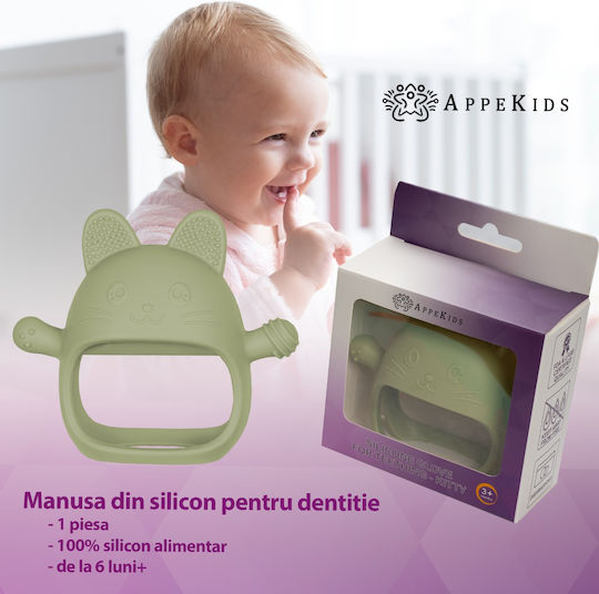 AppeKids BPA Freies Beißhandschuh Zahnen Linderung aus Silikon für 3 Monate+