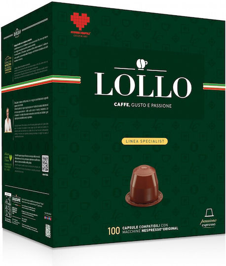 Lollo Caffe Капсули Еспресо Съвместими с машина Nespresso 100капси
