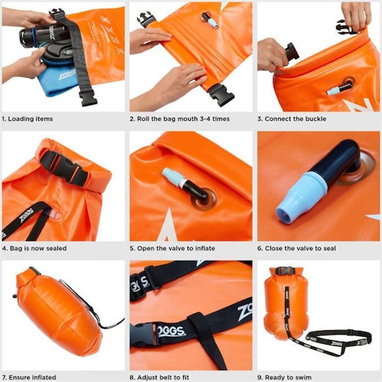 Zoggs Hi Viz Swim Buoy-orange