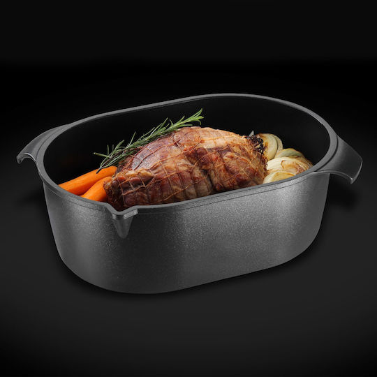 AMT Gastroguss Oval Gusseisen Niederländischer Ofen 42x28cm 11l