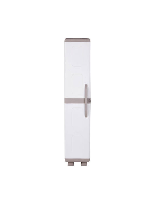 Dulap cu o ușă Iris Plastic cu 4 Rafturi Gri/Antracit 36x44x179cm