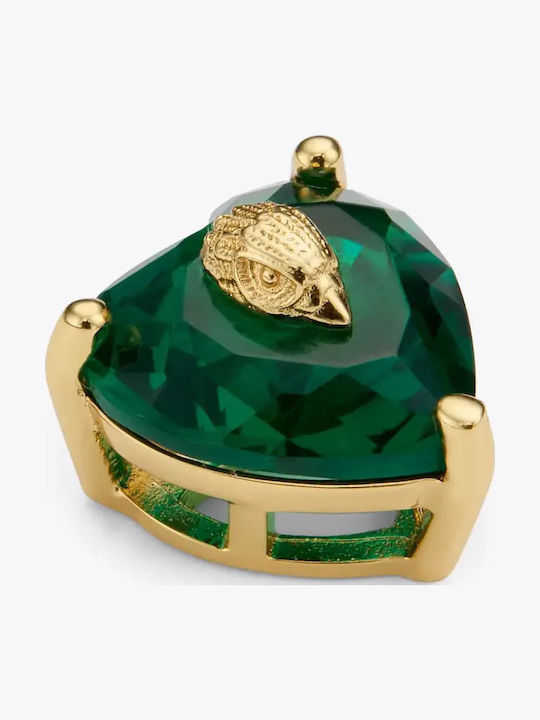 Kurt Geiger Earrings Studs Gold Plated Green