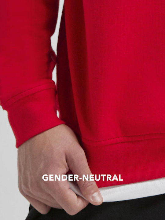 B&C Herren Werbebekleidung Langärmeliges Rot Sweatshirt