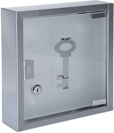 Sidirela Metallic Wall Key Hooks 8 Hooks With Lock E-1059 25x6x25cm