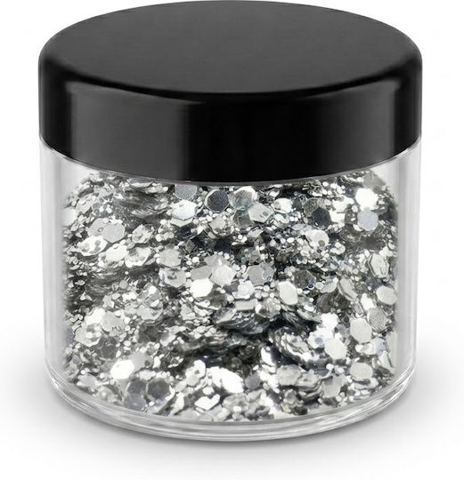 Glitter Ασημί Chunky Mix 20gr