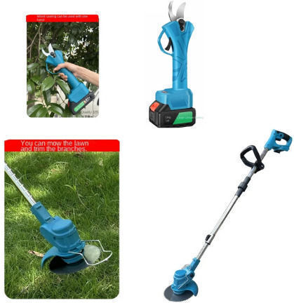 SPV SPV-4323-SZ Chainsaw, Blower, Grass Cutter & Pruning Shear Set with 2 Batteries