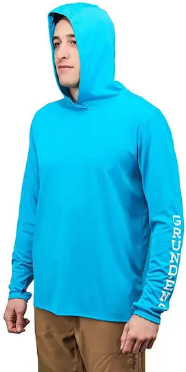 Риболовна блуза Grundens Tough Sun Hoodie Upf 50 Azure