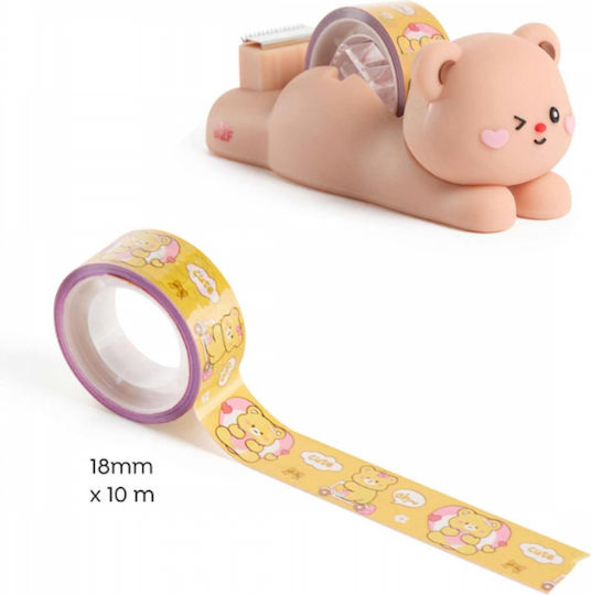 Bear Tape Adhesive Tape Base Design 18mm*10m B2fun Miquelrius Mr13332