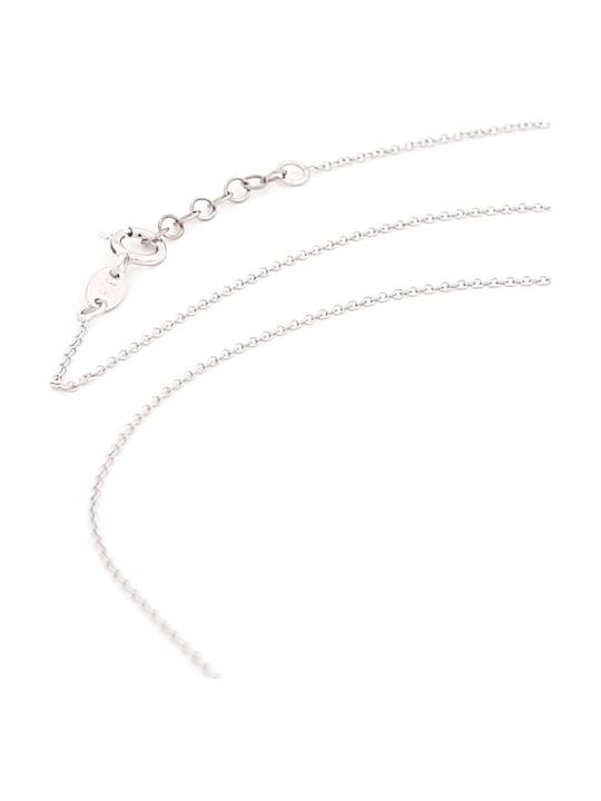Kirkikosmima Halskette aus Weißgold 9K mit Zirkon
