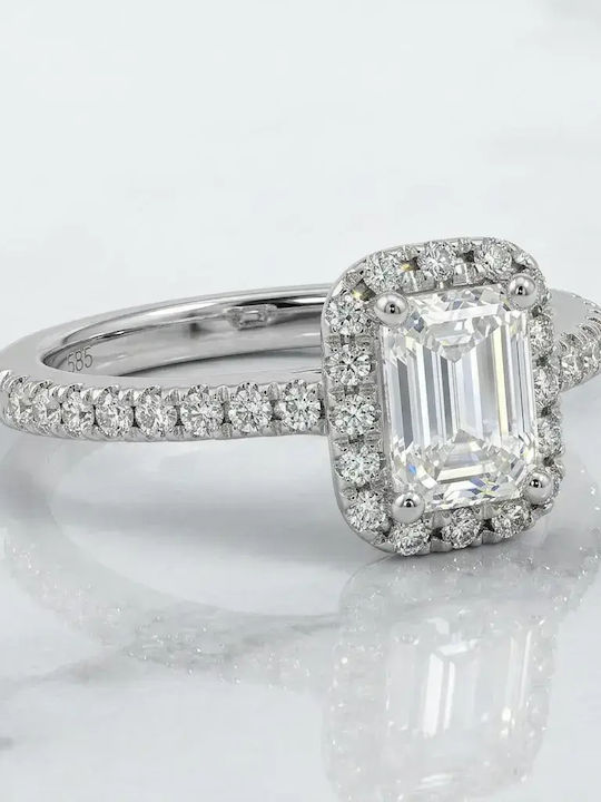 Damenring mit Diamant aus 14K Gold