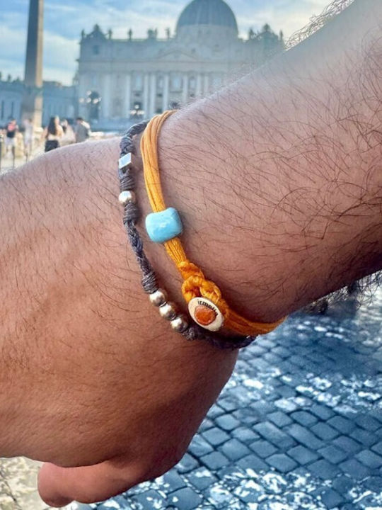 Βραχιόλι "irmelia Knot Single Loop" Πορτοκαλί