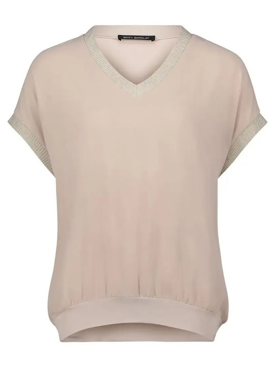 Γυναικείο Crop Top Σατέν με V Λαιμόκοψη Soft Λαμψη