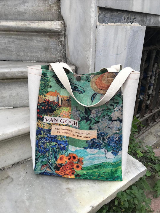 Enpapa Canvas Bag Metal Clasp Washable Fabric White 40x9x37 Cm