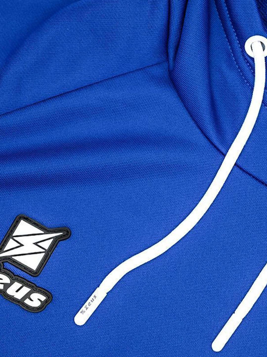 Суитшърт с качулка Royal Blue/white