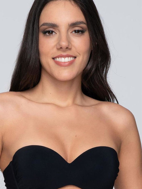 Strapless Bikini Top Μαύρο