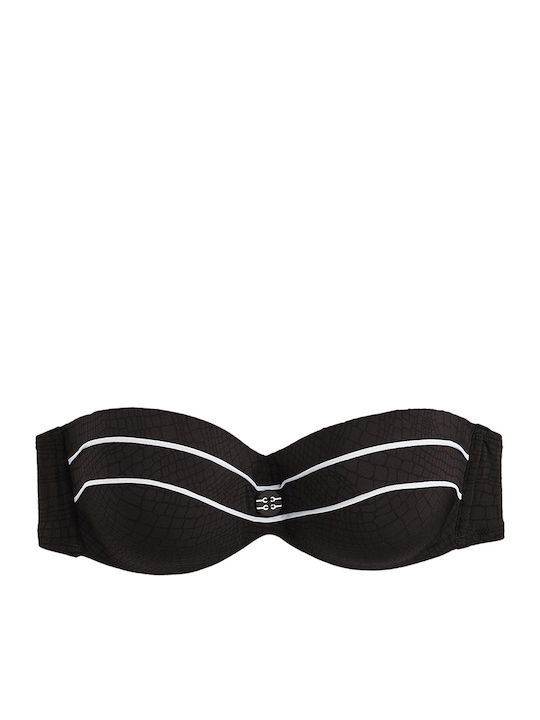 Jacky Strapless Bikini Top Καφέ