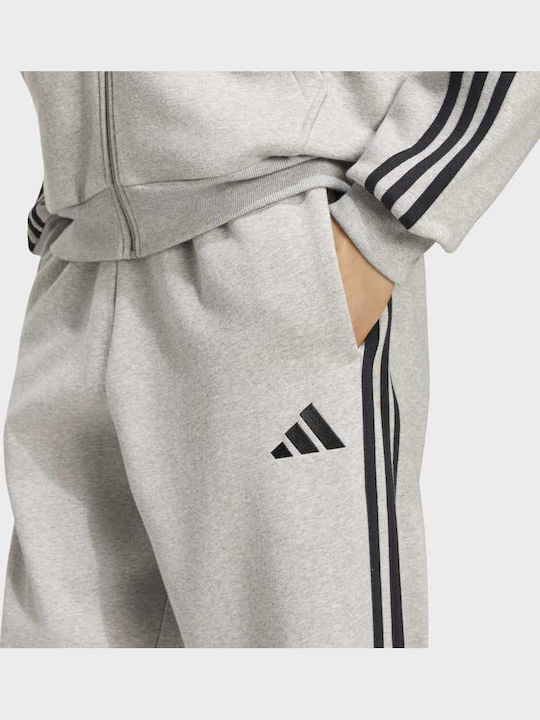 Essentials 3-Streifen Herren-Sweatpants mit Elastikbündchen Grau