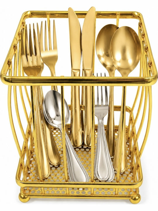 Metallic Gold Cutlery Drainer