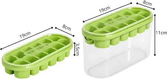 Verk Group Eiswürfelform aus Silikon mit Deckel Grüne