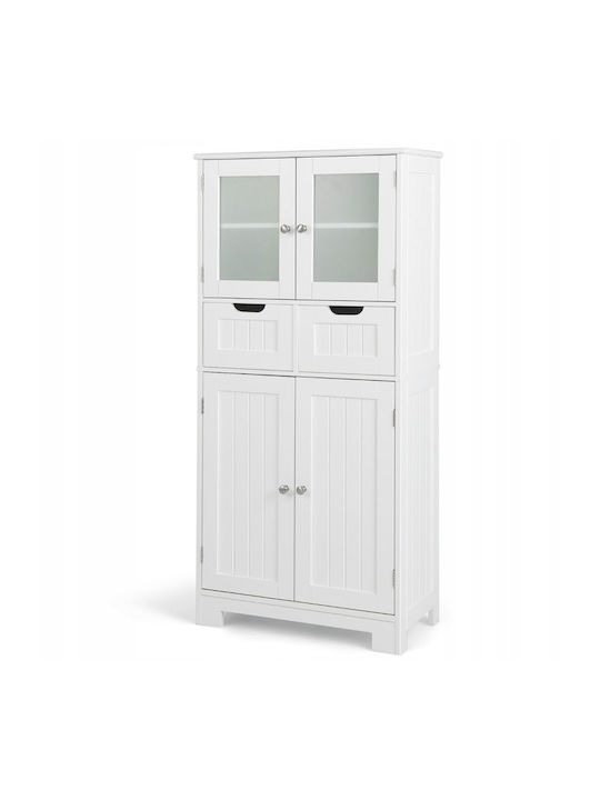Bodenstehende Küchenschublade White 60x30x128cm