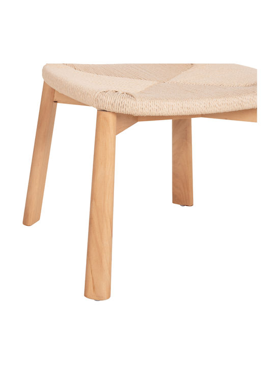 Gummi-Holz Ess- und Küchenstühle Holz Natur 2 Stück 51x55x74cm