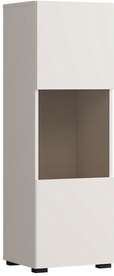 Κρεμαστή Βιτρίνα από MDF με Τζάμι & Φωτισμό Cashmere 39x35x117cm 11015862