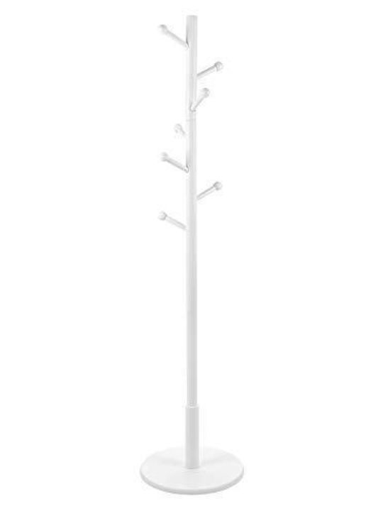Songmics Καλόγερος Ξύλινος Λευκός 165cm